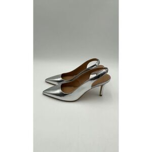 Quince Silver Slingback Heels